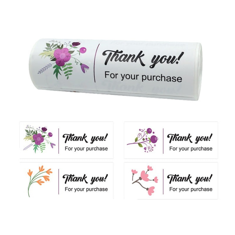 Floral Thank You Label Sticker Handicraft Decoration Small Gift Sticker(K-245)