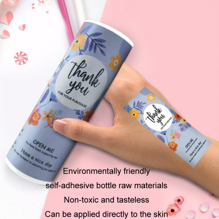 Floral Thank You Label Sticker Handicraft Decoration Small Gift Sticker(K-245)