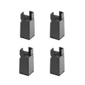 4pcs/set Adjustable Furniture Heightening Feet Pad, Size: 75mm High(Black Clip Chair Foot For 22-42mm)