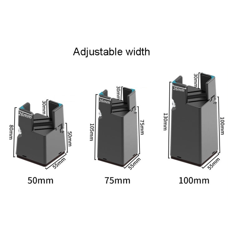 4pcs/set Adjustable Furniture Heightening Feet Pad, Size: 75mm High(Brown Clip Chair Foot For 22-42mm)