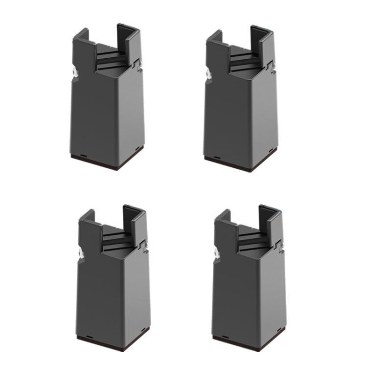 4pcs/set Adjustable Furniture Heightening Feet Pad, Size: 100mm High(Black Clip Chair Foot For 22-42mm)