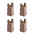 4pcs/set Adjustable Furniture Heightening Feet Pad, Size: 100mm High(Brown Clip Chair Foot For 22-42mm)
