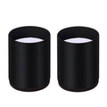 2pcs/set Furniture Carbon Steel Wraparound Heightening Foot Pad, Style: Round 4x5cm (Black)