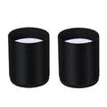 2pcs/set Furniture Carbon Steel Wraparound Heightening Foot Pad, Style: Round 6x5cm (Black)