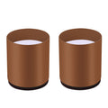 2pcs/set Furniture Carbon Steel Wraparound Heightening Foot Pad, Style: Round 6x5cm (Brown)