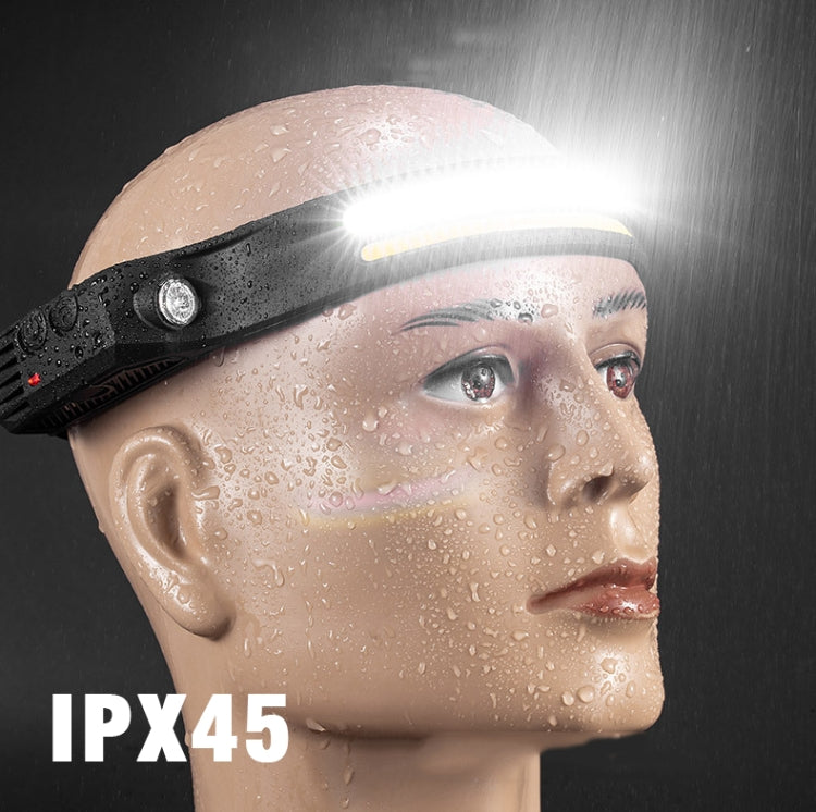 W689-3 White Light  USB Rechargeable Motion Sensor Headlamp COB Outdoor Fishing Flashlight