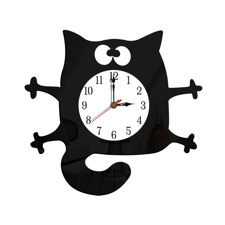 CC040 Children Cartoon Quiet Hanging Clock Home Decoration Simple Clocks(Black)