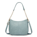 270 Large Capacity Single-shoulder Crossbody Chain Bag Leather Adjustable Underarm Bag(Blue)