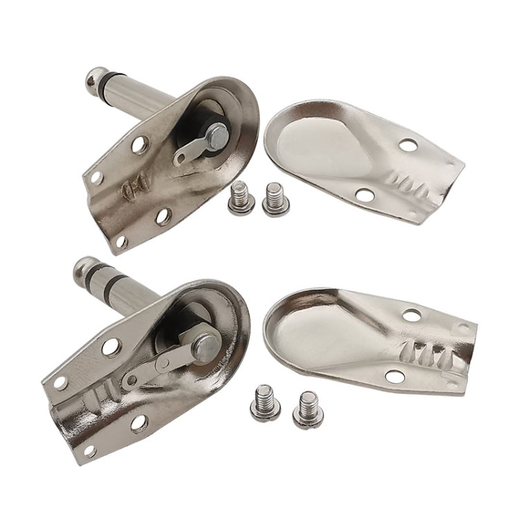 10pcs 6.35mm Right Angle Guitar Plug Audio Microphone Amplifier Connector, Specification: Binaural