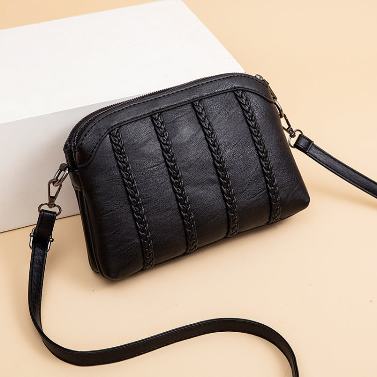 XY1101 Multifunctional Double Layer Ladies Woven Handbag Phone Single-shoulder Bag(Woven)