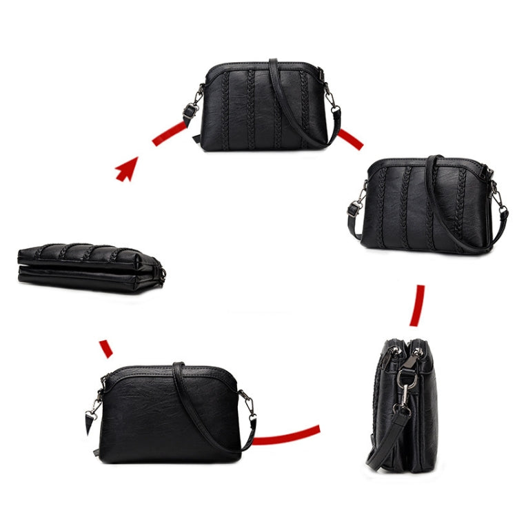 XY1101 Multifunctional Double Layer Ladies Woven Handbag Phone Single-shoulder Bag(Cable)