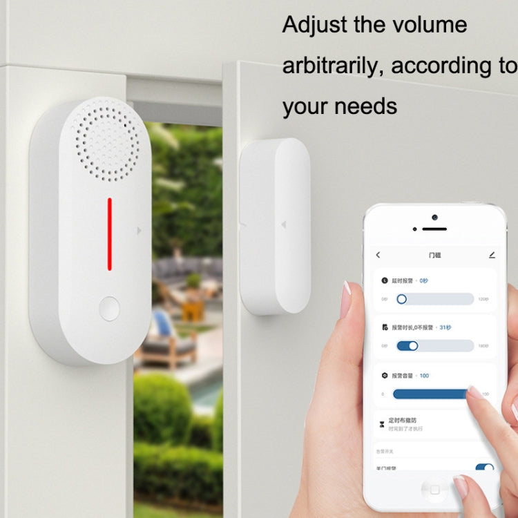 Tuya WiFi Sound And Light Door Magnetic Doors Windows Alarm Scene Linkage APP Reminder
