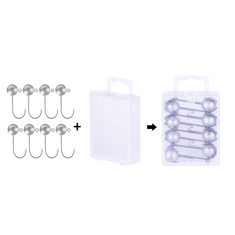HENGJIA JI035 8pcs 10g Lead Head Hook Fishing Gear Lua Anti-drop Hooks