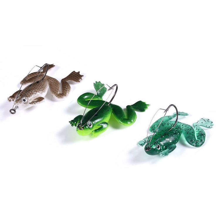 HENGJIA FO100 10pcs Anti-Hanging Bottom Floating Frog Black Fish Fake Bait Thunder Frog Bait, Size: 6cm 5g(Gray Black)