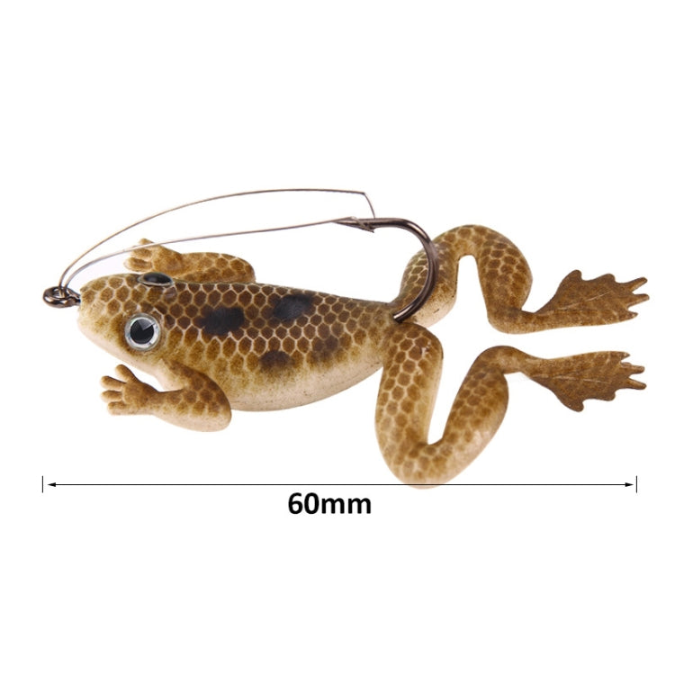 HENGJIA FO100 10pcs Anti-Hanging Bottom Floating Frog Black Fish Fake Bait Thunder Frog Bait, Size: 6cm 5g(Light Green)