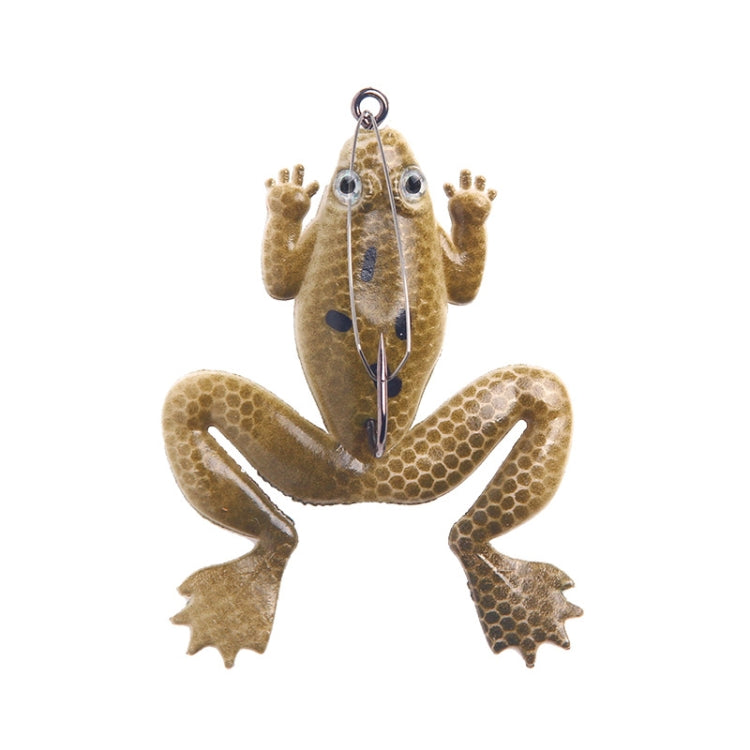 HENGJIA FO100 10pcs Anti-Hanging Bottom Floating Frog Black Fish Fake Bait Thunder Frog Bait, Size: 6cm 5g(Light Green)