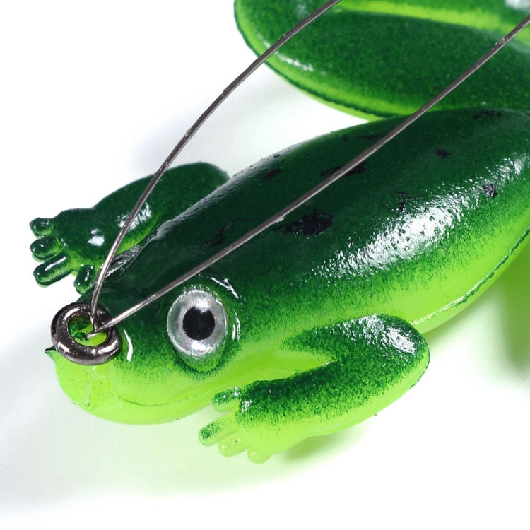 HENGJIA FO100 10pcs Anti-Hanging Bottom Floating Frog Black Fish Fake Bait Thunder Frog Bait, Size: 6cm 5g(Light Green)