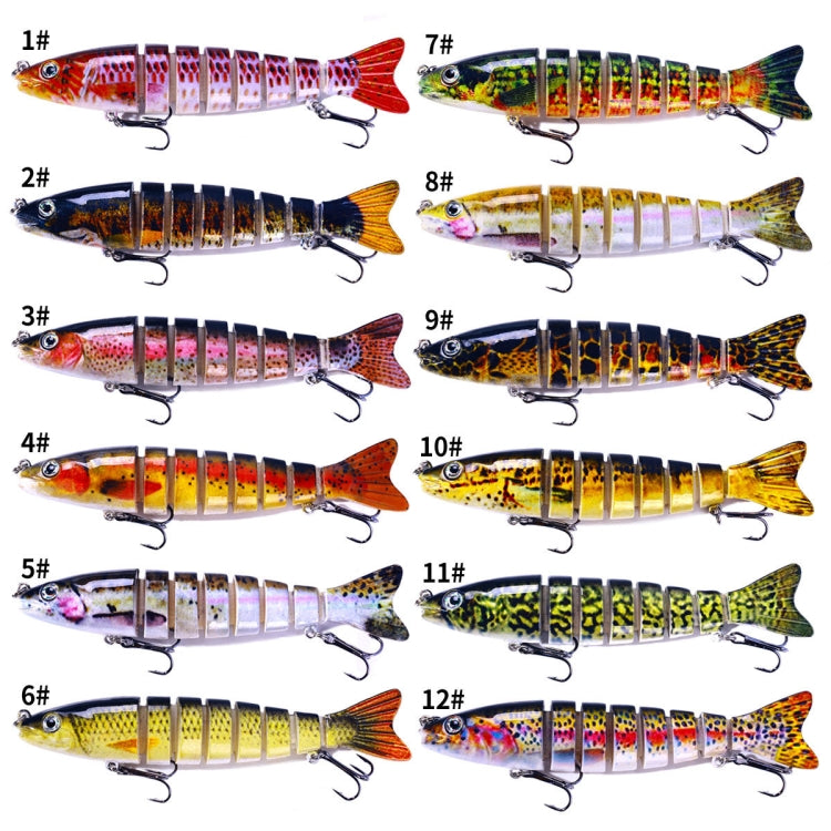 HENGJIA JM064 Multi-section Fish Minnow Bionic Fake Lures Sea Fishing Sinking Lures, Size: 12.8cm 18g(5)