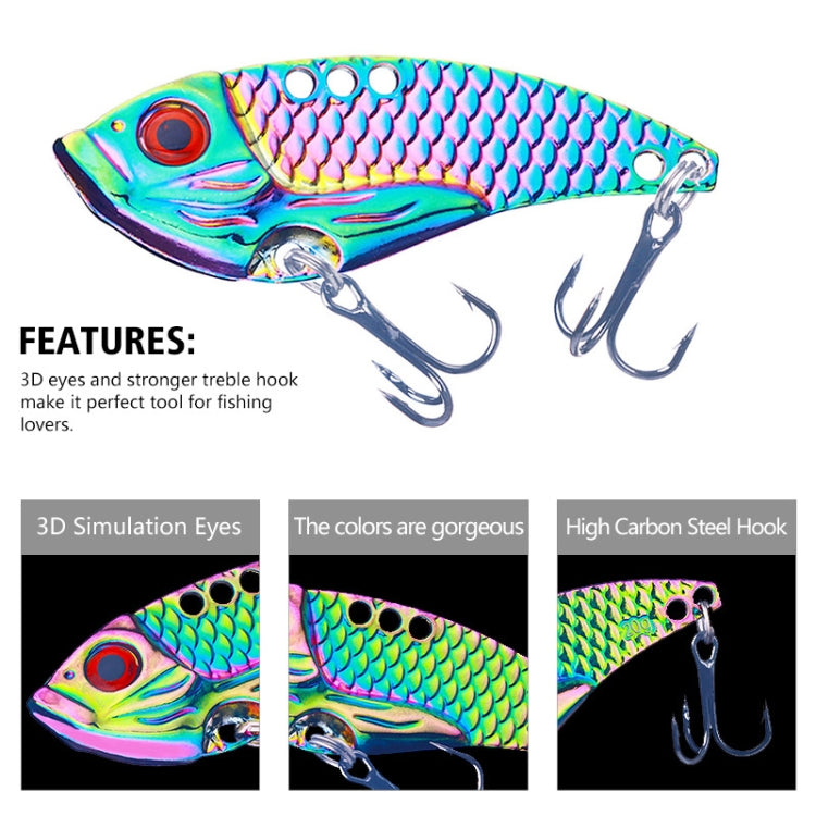 HENGJIA Metal VIB Micro-Bait Sequin Full Swimming Layer Fake Bait, Specification: 5g(With Fish Scale)