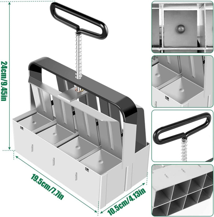 Handheld Seedling Soil Blocker Makes Eight 2 by 2 Inches Soil Blocks for Garden Prep