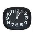 Square Candy Color Stereo Digital Silent Alarm Clock Children Student Alarm Clock(Black)