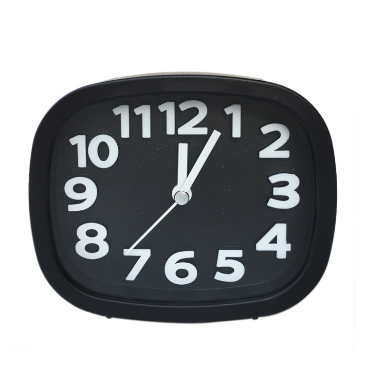 Square Candy Color Stereo Digital Silent Alarm Clock Children Student Alarm Clock(Black)