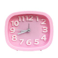 Square Candy Color Stereo Digital Silent Alarm Clock Children Student Alarm Clock(Pink)