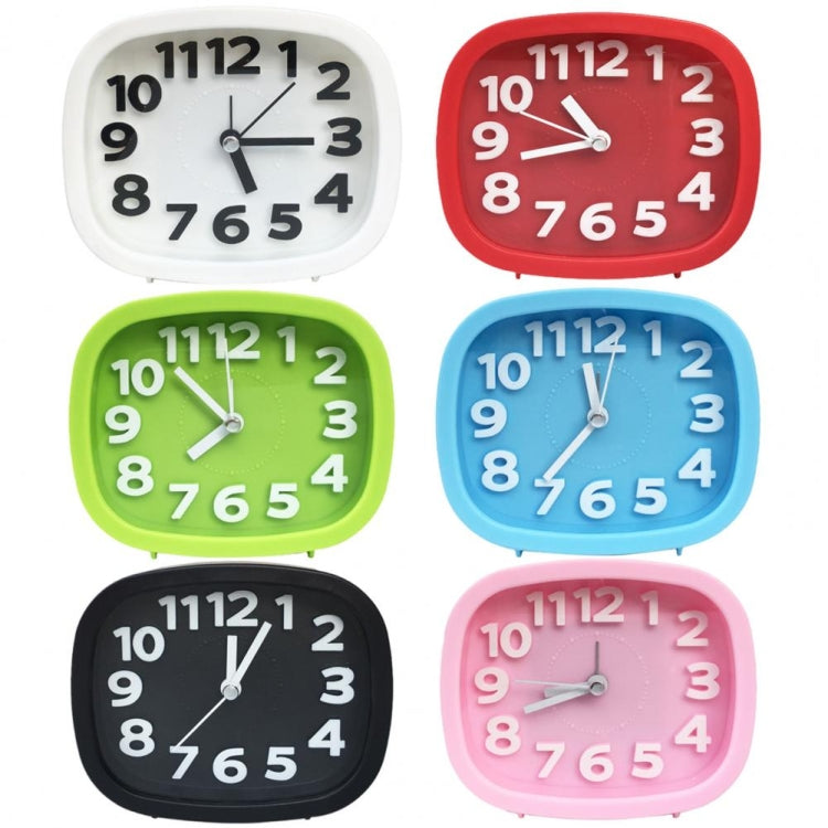 Square Candy Color Stereo Digital Silent Alarm Clock Children Student Alarm Clock(Blue)