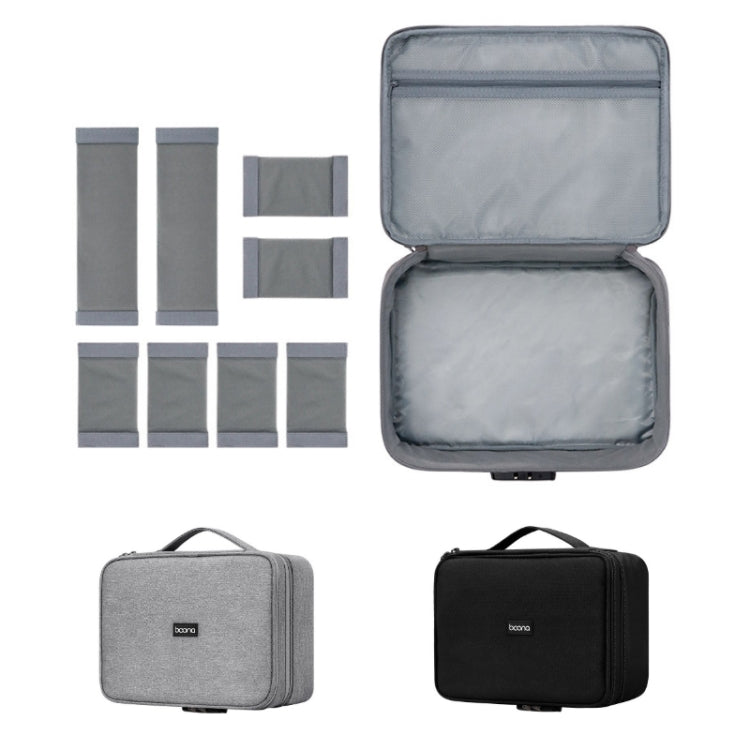 Baona BN-B013 Stamp Business License Organizer With Combination Lock(Black)