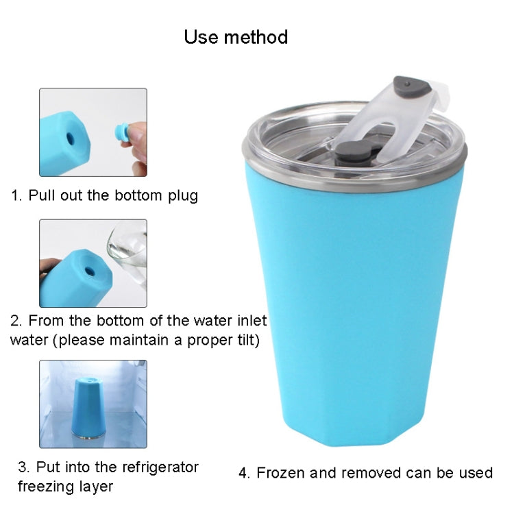 Insulated Cooling Cup Shake Cooling Cup, Capacity: 330ml(Black)