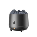 HS01 Simulation Flame Humidifier Home Aromatherapy Machine With Night Light(Black)