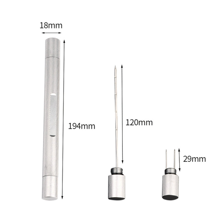 Lightweight With Serrated Cigar Needle Dredger Drilled Smoke Vent(Silver)