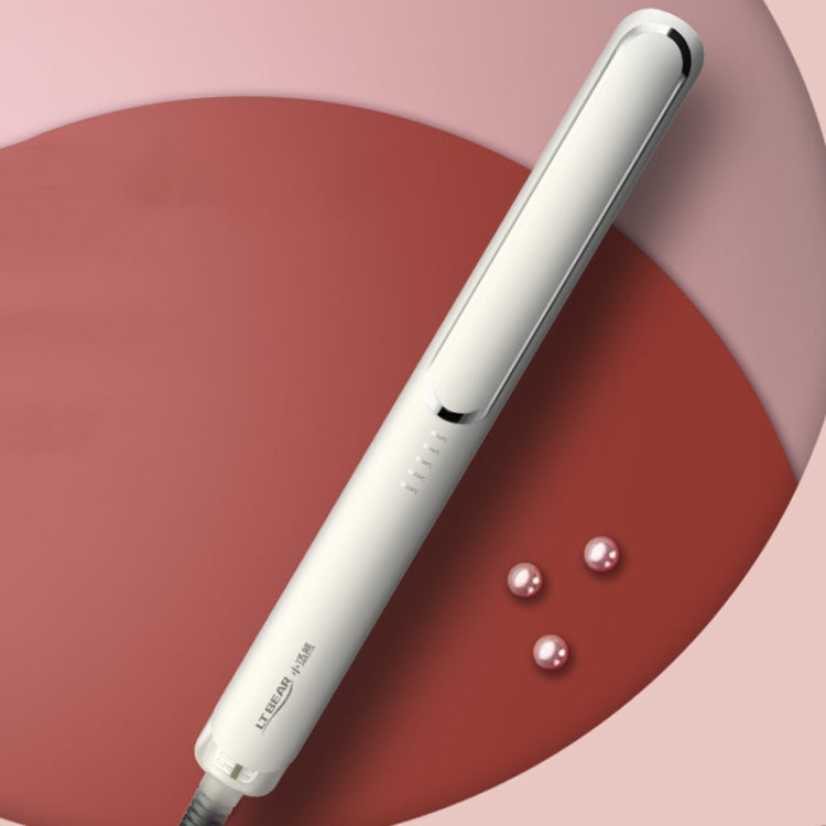 LTBEAR Negative Ion Straightening Curling Hair Wet and Dry Clipper Anti Hot Curling Iron, CN Plug(Ivory White)