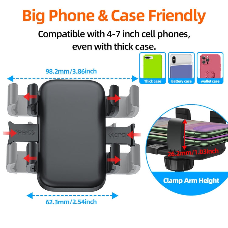 Outdoor Cycling Simple Installation Mobile Phone Holder(Black)