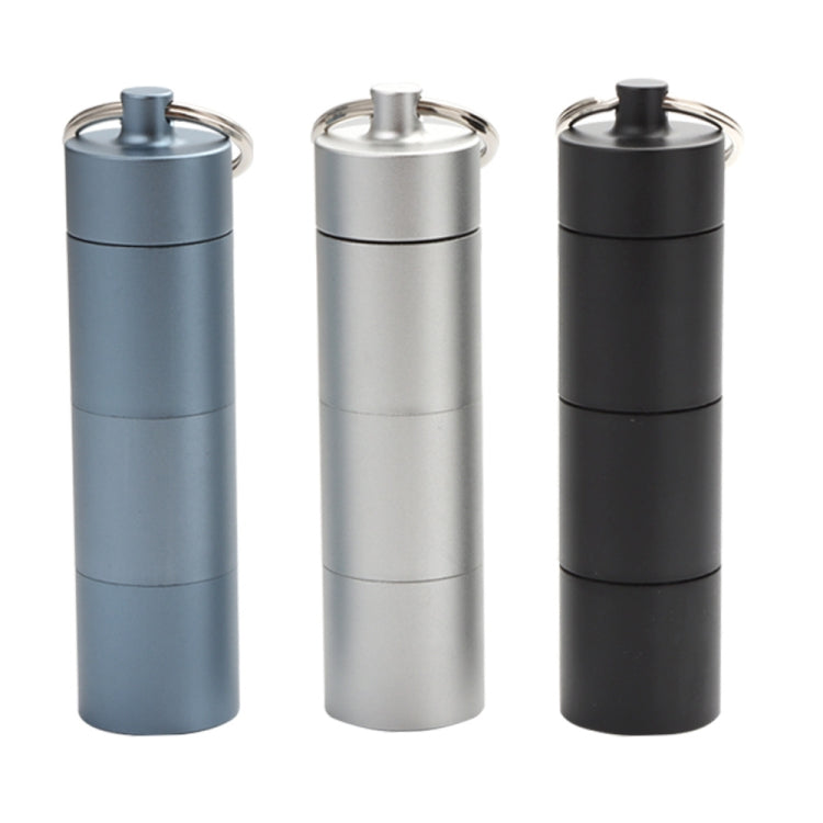 Outdoor First Aid Sealed Waterproof Pill Jar Aluminum Alloy Portable Emergency Pill Box(Silver)