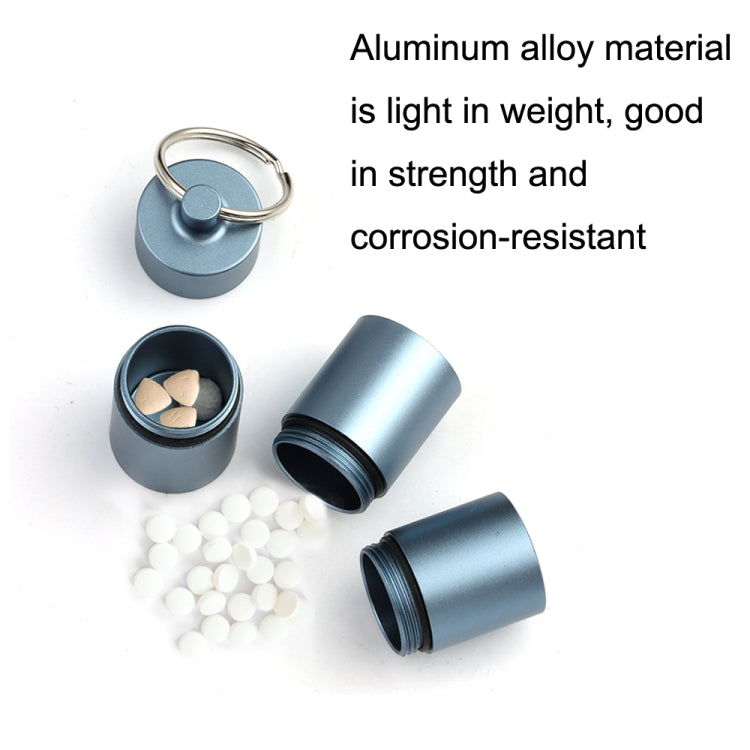 Outdoor First Aid Sealed Waterproof Pill Jar Aluminum Alloy Portable Emergency Pill Box(Silver)