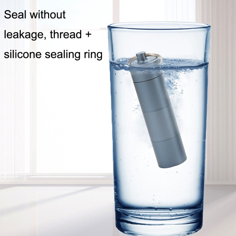 Outdoor First Aid Sealed Waterproof Pill Jar Aluminum Alloy Portable Emergency Pill Box(Silver)