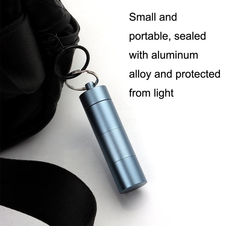 Outdoor First Aid Sealed Waterproof Pill Jar Aluminum Alloy Portable Emergency Pill Box(Silver)