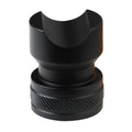 Metal Portable Cigar Holder Large Diameter Smoke Slot Non-slip Bottom(Black)