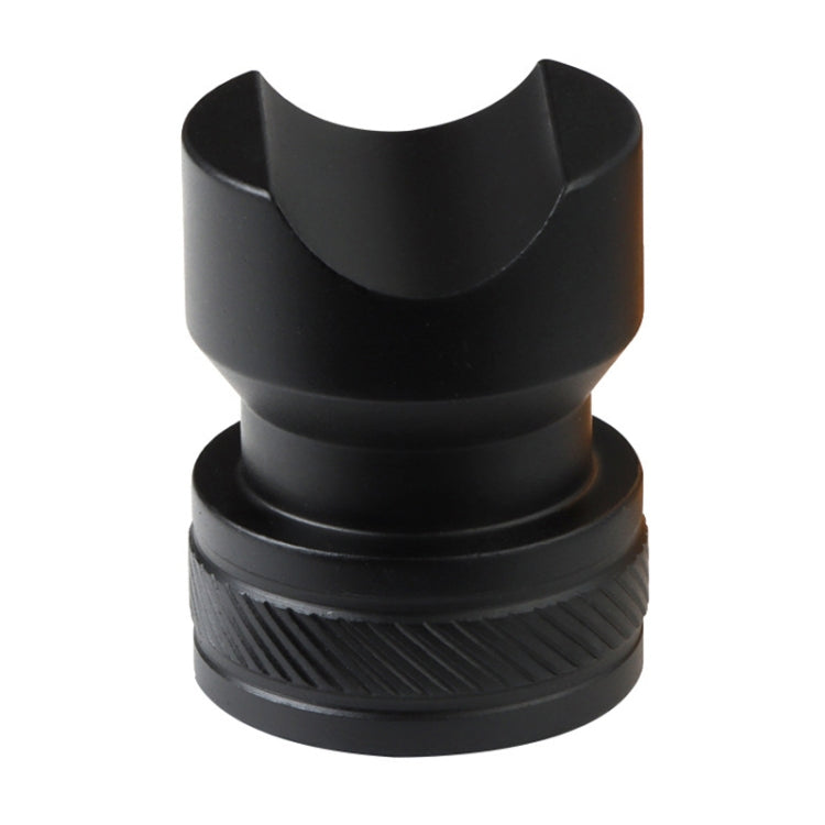 Metal Portable Cigar Holder Large Diameter Smoke Slot Non-slip Bottom(Black)