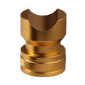 Metal Portable Cigar Holder Large Diameter Smoke Slot Non-slip Bottom(Gold)