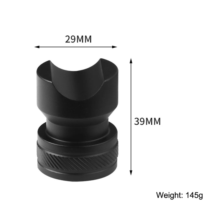 Metal Portable Cigar Holder Large Diameter Smoke Slot Non-slip Bottom(Black)