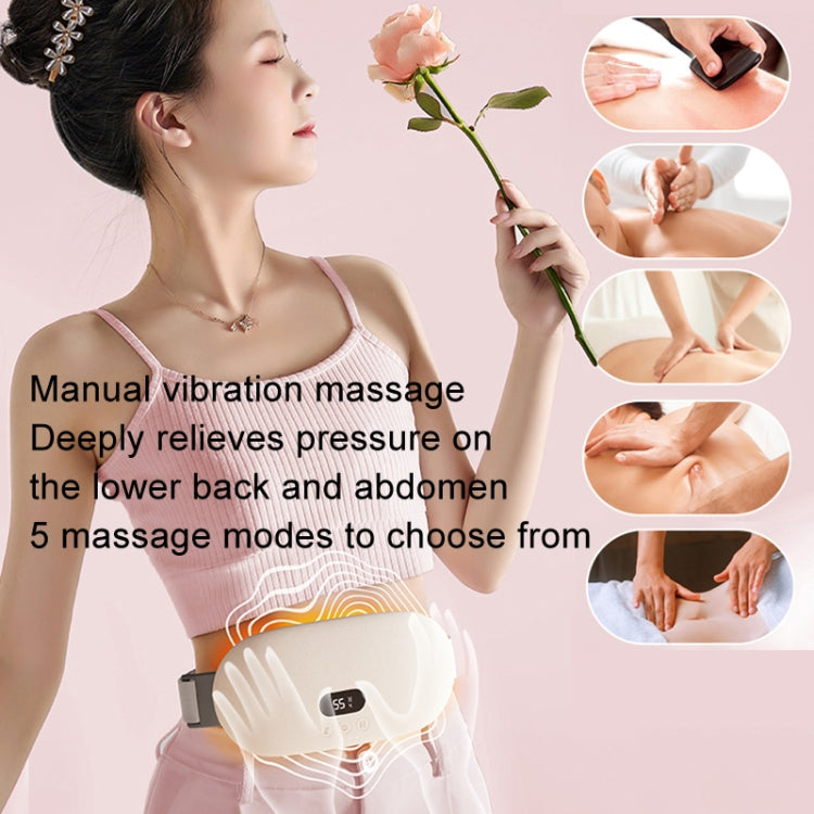 4000mAh Intelligent Massage Warming Belt Digital Electric Abdominal and Waist Massager(Yellow)