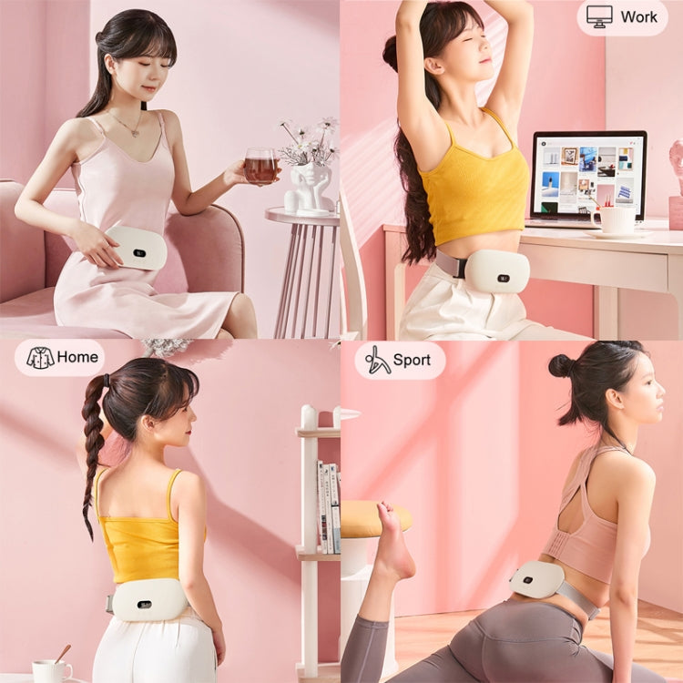 4000mAh Intelligent Massage Warming Belt Digital Electric Abdominal and Waist Massager(Yellow)