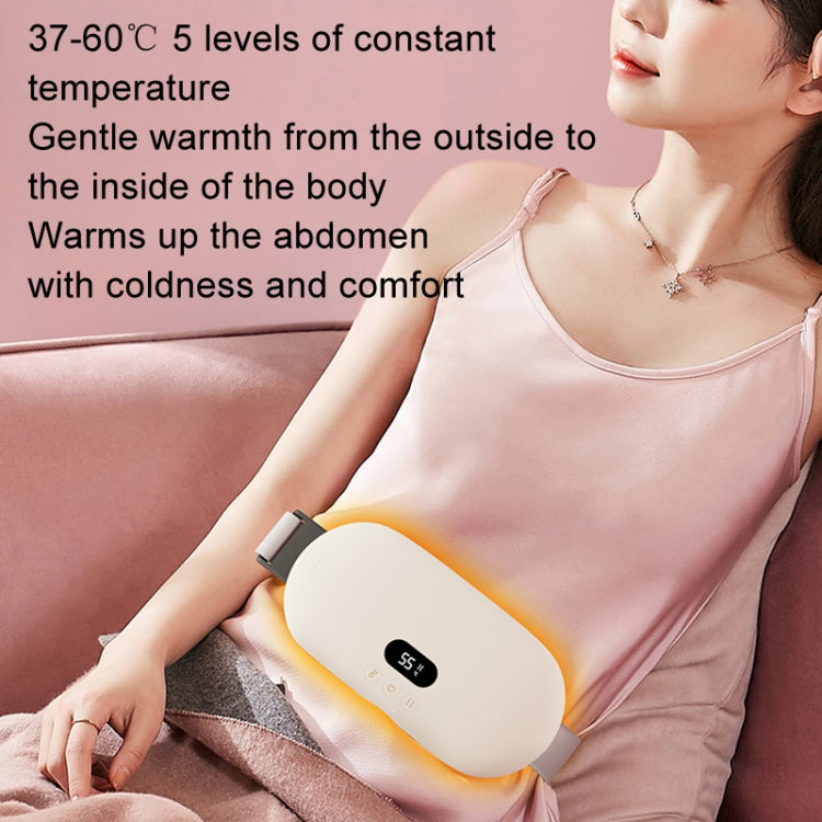 4000mAh Intelligent Massage Warming Belt Digital Electric Abdominal and Waist Massager(Pink)