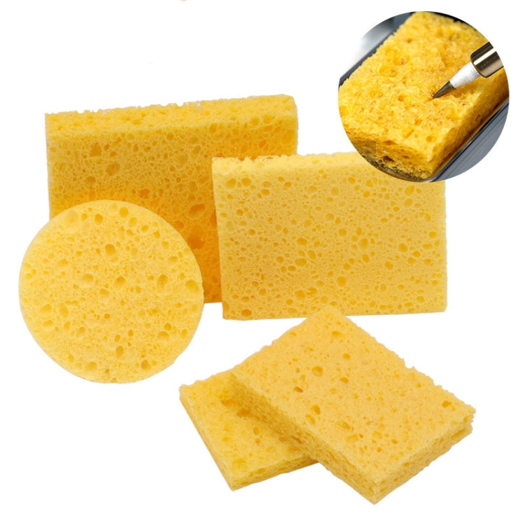 10pcs Soldering Iron Tin Remover Cleaning Cotton Wood Pulp Sponge,Spec: Thickened Square 6x6cm