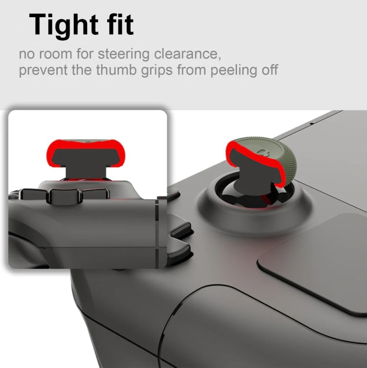 For Steam Deck Game Console Joystick Cap Set Anti-skid Combination Button Cap(Black)