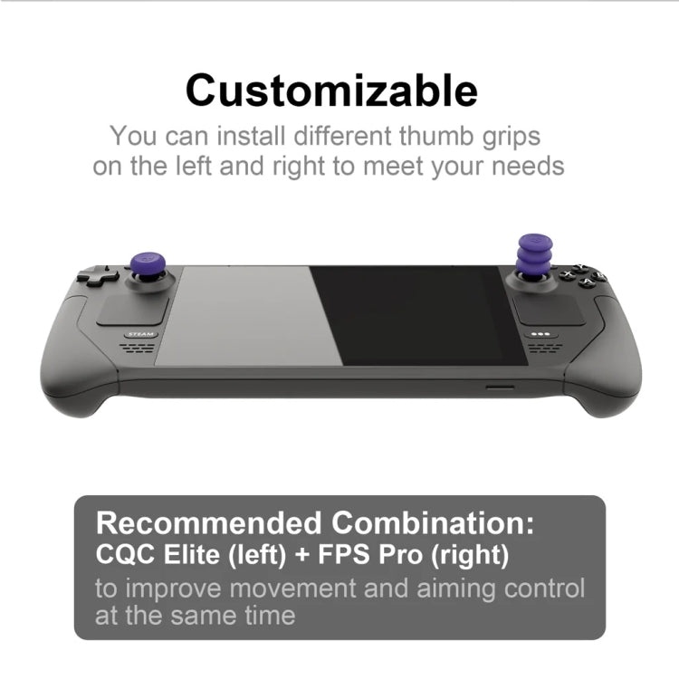 For Steam Deck Game Console Joystick Cap Set Anti-skid Combination Button Cap(Green)