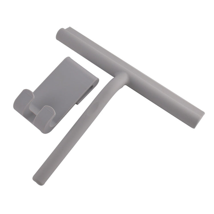 Car Glass Silicone Wiper Household Bathroom Manual Cleaning Scraper(Gray)