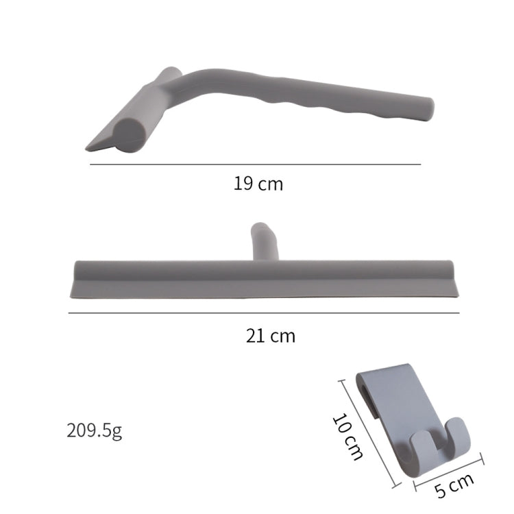 Car Glass Silicone Wiper Household Bathroom Manual Cleaning Scraper(Gray)